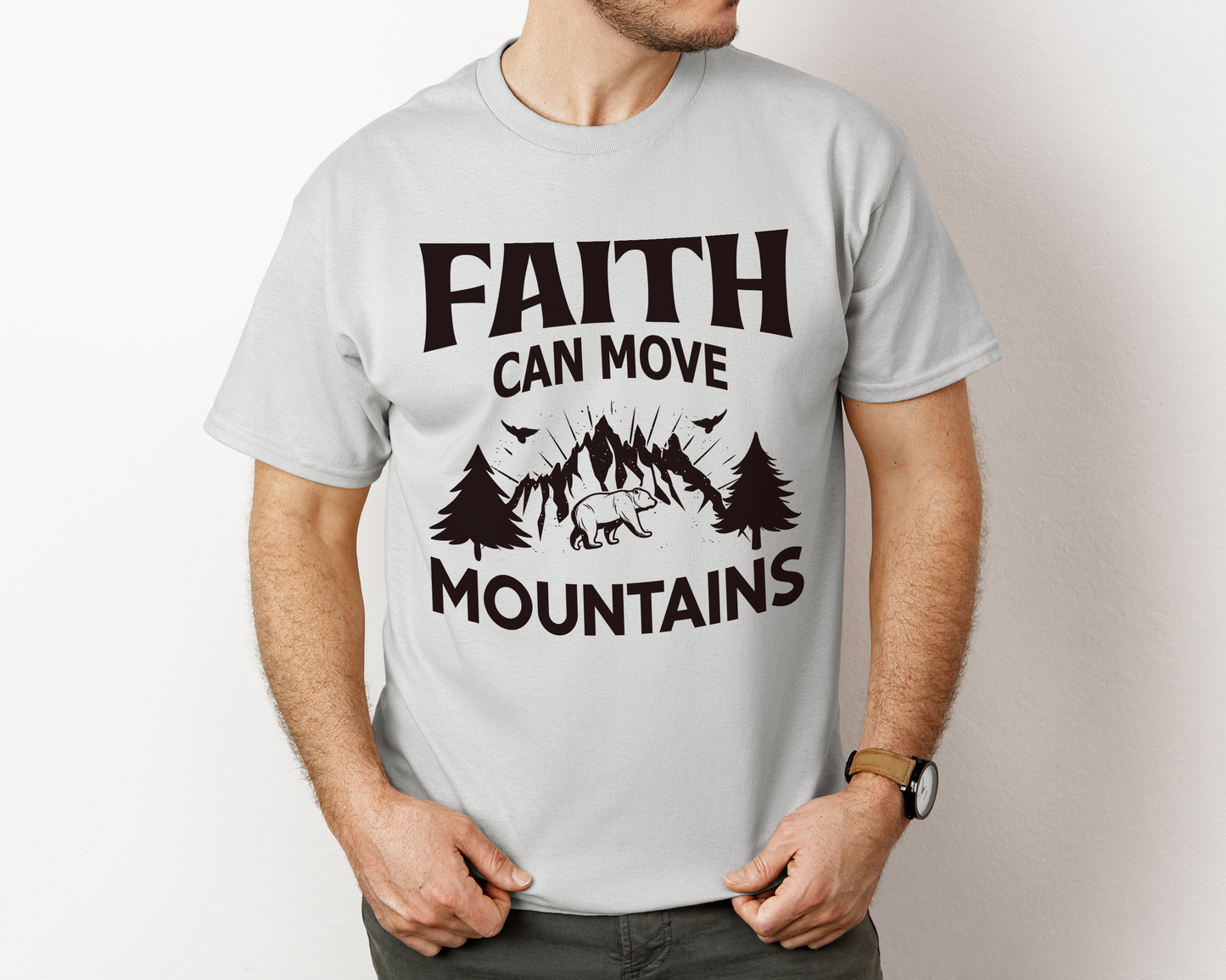 Faith Can Move Mountains Heavy Cotton Tee