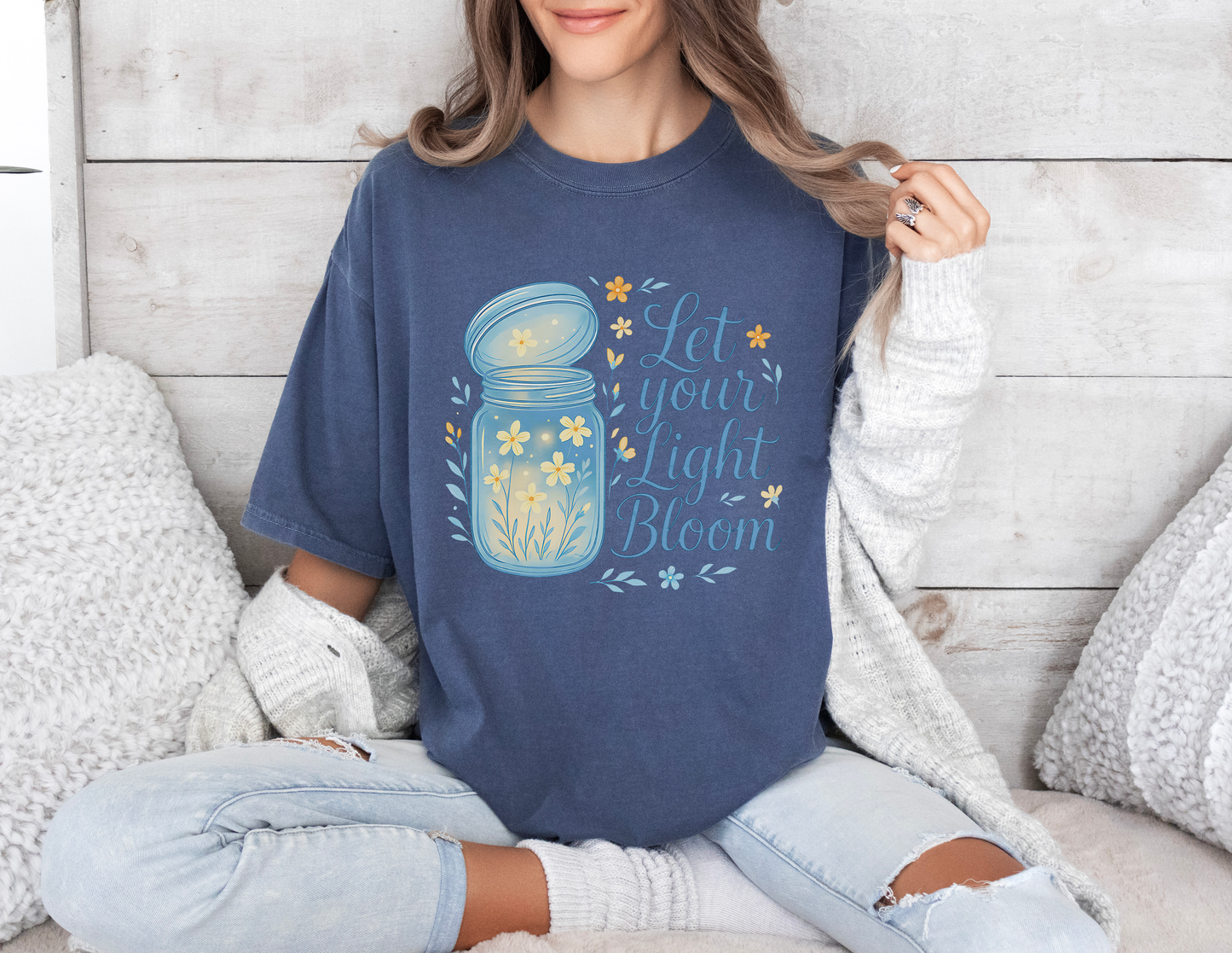 Let Your Light Bloom Comfort Colors Shirt