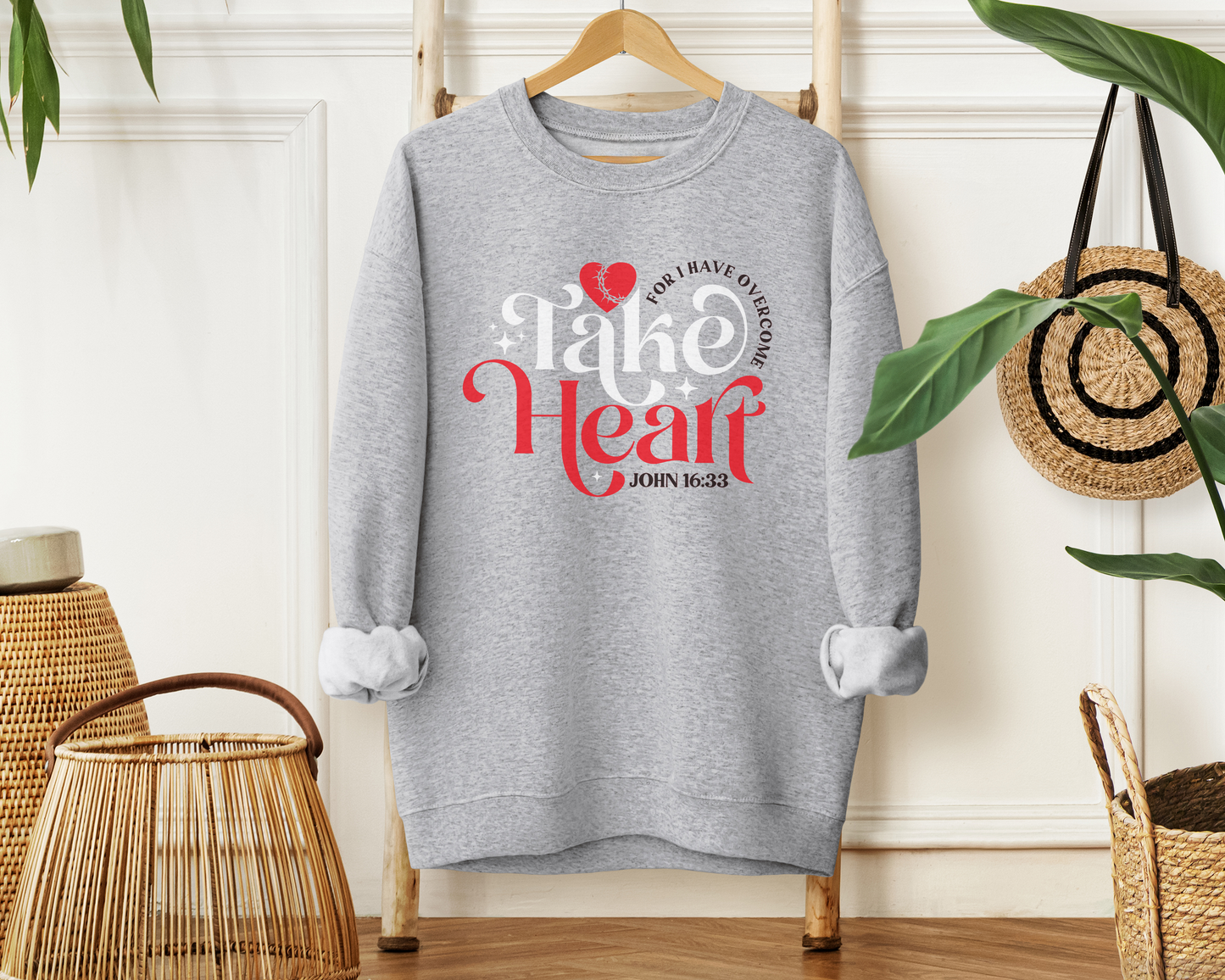 Take Heart Sweatshirt - Christian Mom Sweatshirt