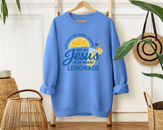 Life Gave Me Lemons But My Jesus Makes Lemonade Sweatshirt - Christian Pullover