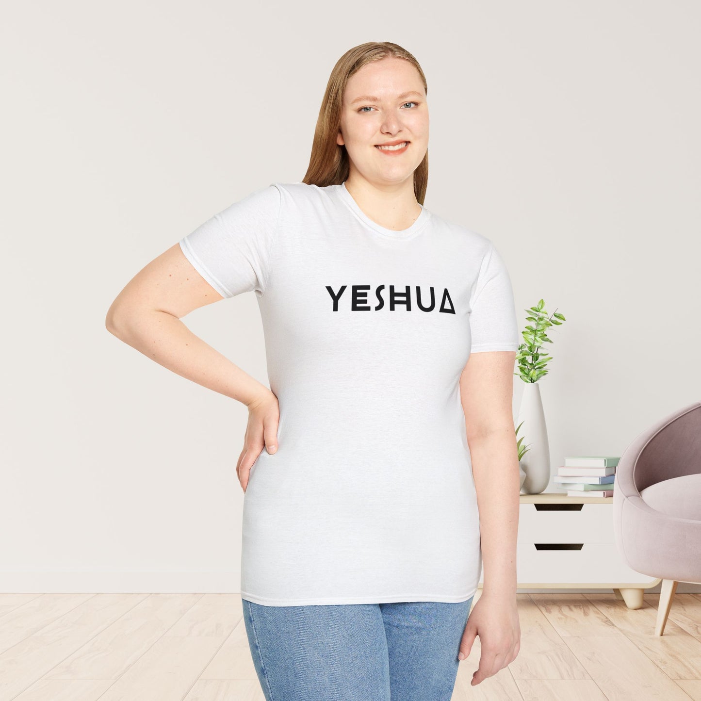 Unisex YESHUA Softstyle T-shirt - Minimalist Christian Shirt