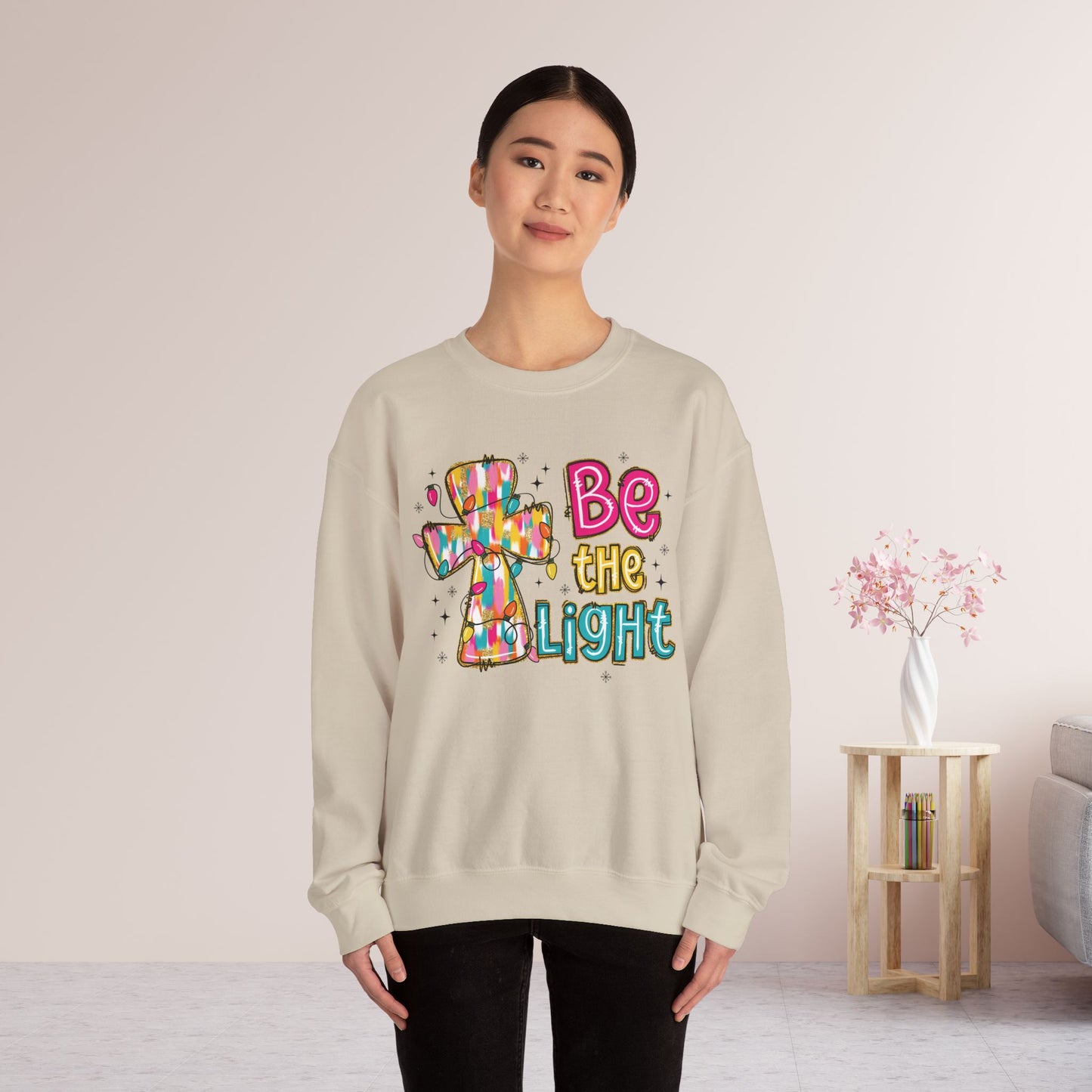 Be The Light Christian Sweatshirt - Christmas Pullover