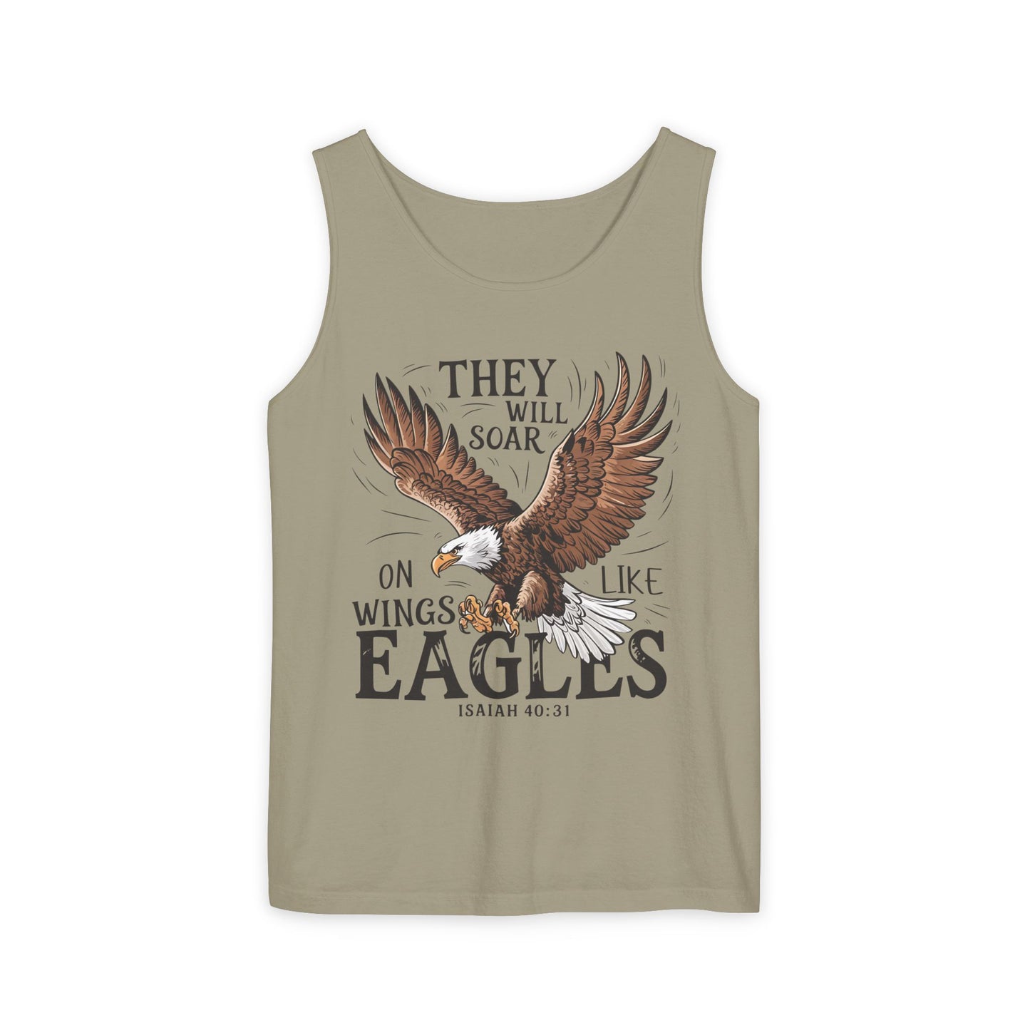 They Will Soar on Wings Like Eagles Comfort Colors Garment-Dyed Tank Top