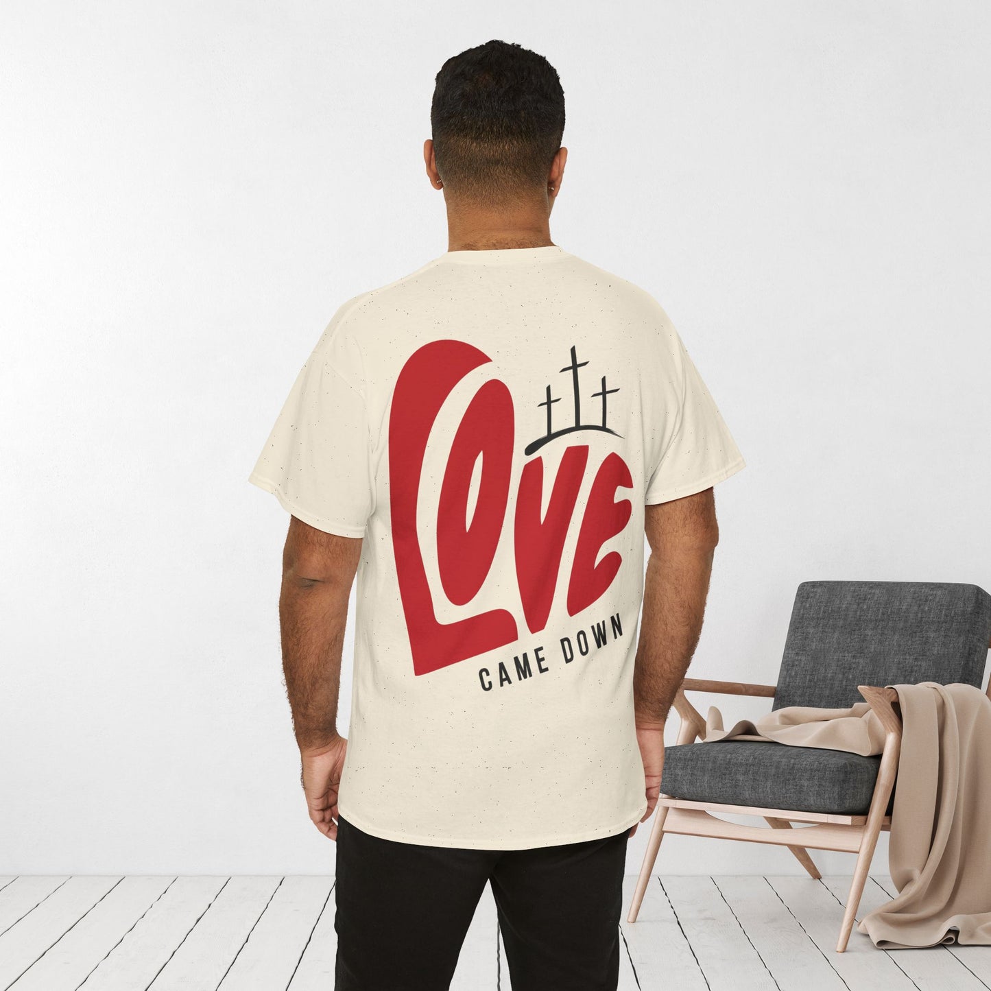 Love Came Down Heavy Cotton Tee - Luke 2:11