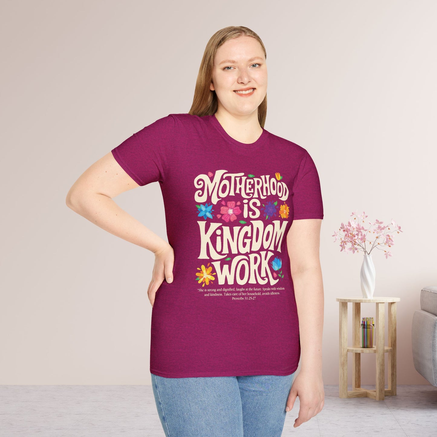 Motherhood is Kingdom Work Softstyle T-shirt