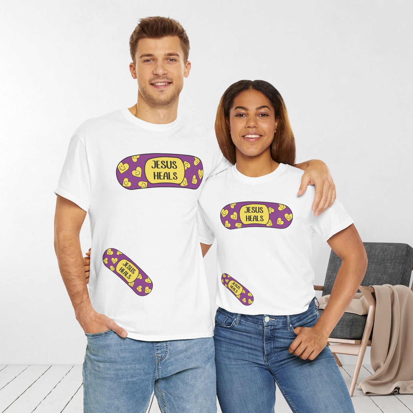 Jesus Heals Heavy Cotton Tee