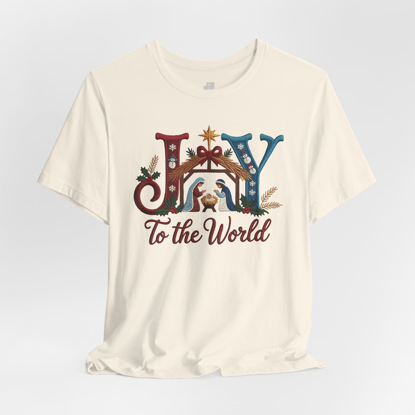 Joy to The World Soft Cotton Tee - Christian Christmas Shirt