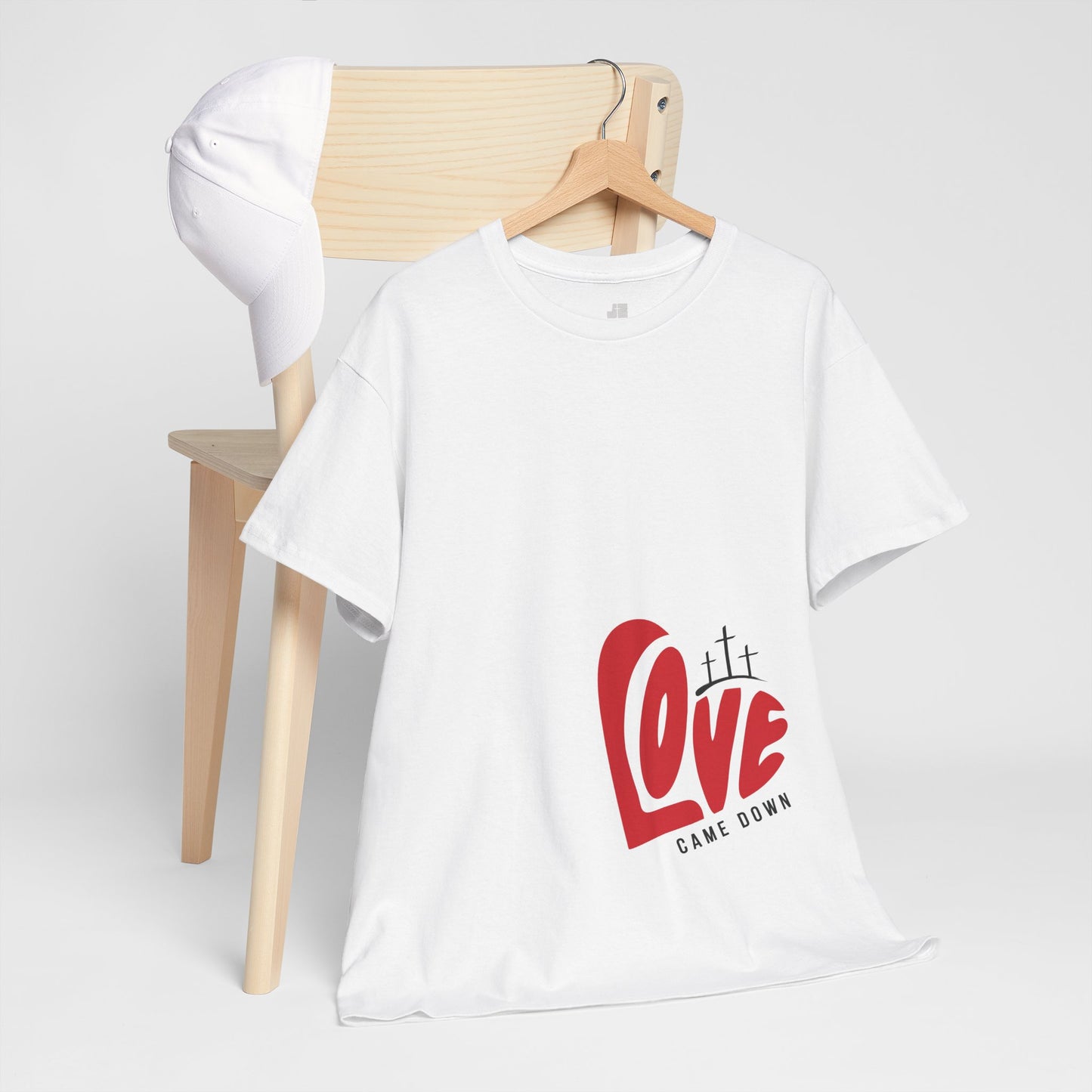 Love Came Down Heavy Cotton Tee - Luke 2:11