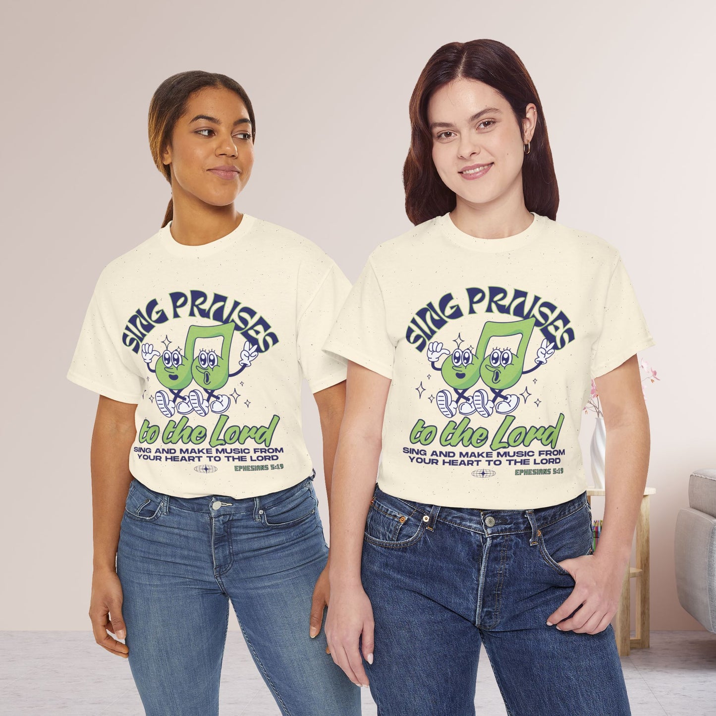 Sing Praises To The Lord Heavy Cotton Tee