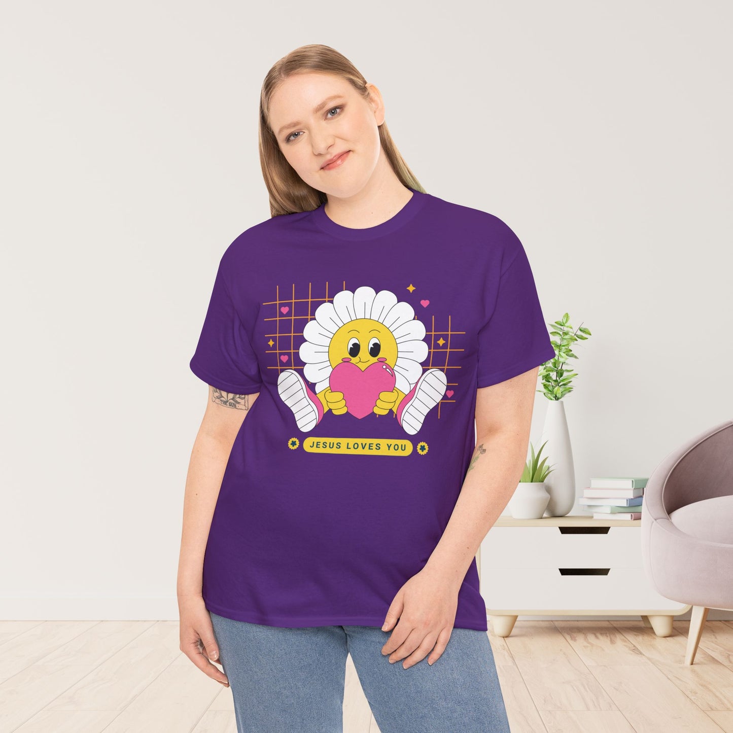 Jesus Loves You Heavy Cotton Tee