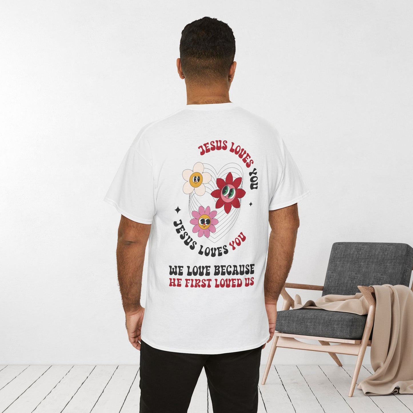 Jesus Loves You Heavy Cotton Tee