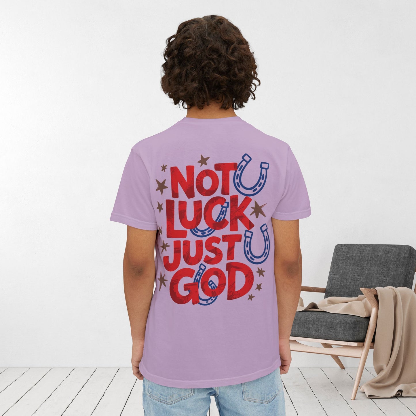 Not Luck Just God Comfort Colors Pocket T-Shirt