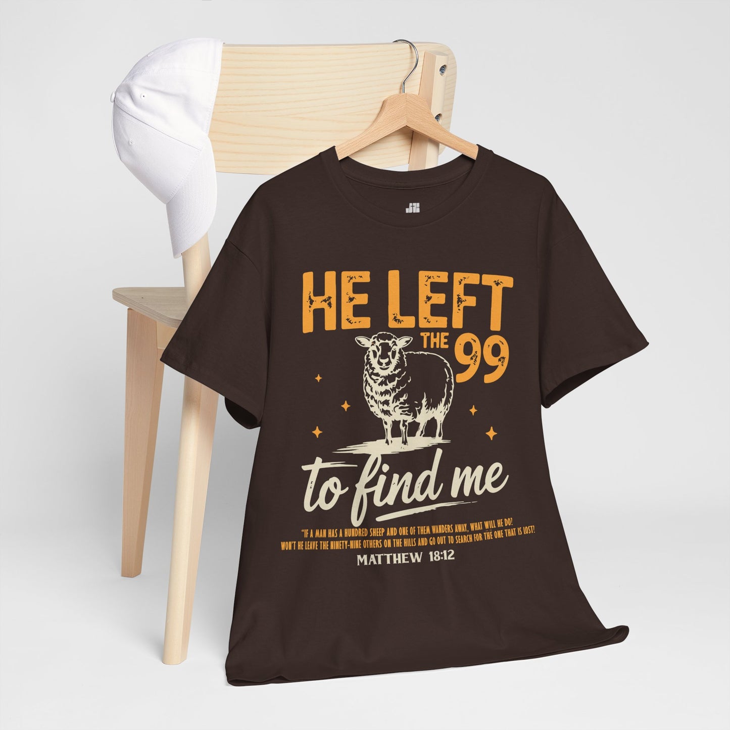 He Left the 99 to Find Me Heavy Cotton Tee - Matthew 18:12