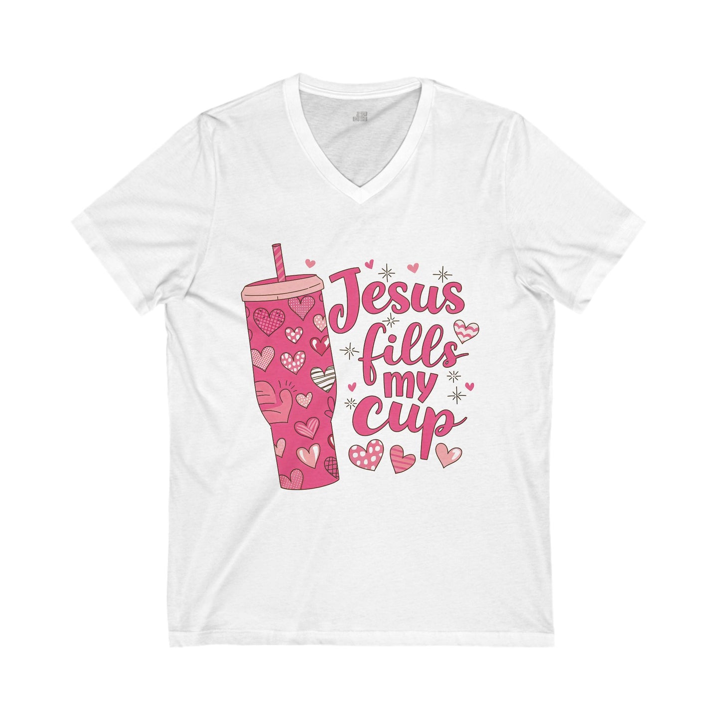 Jesus Fills My Cup V-Neck Tee
