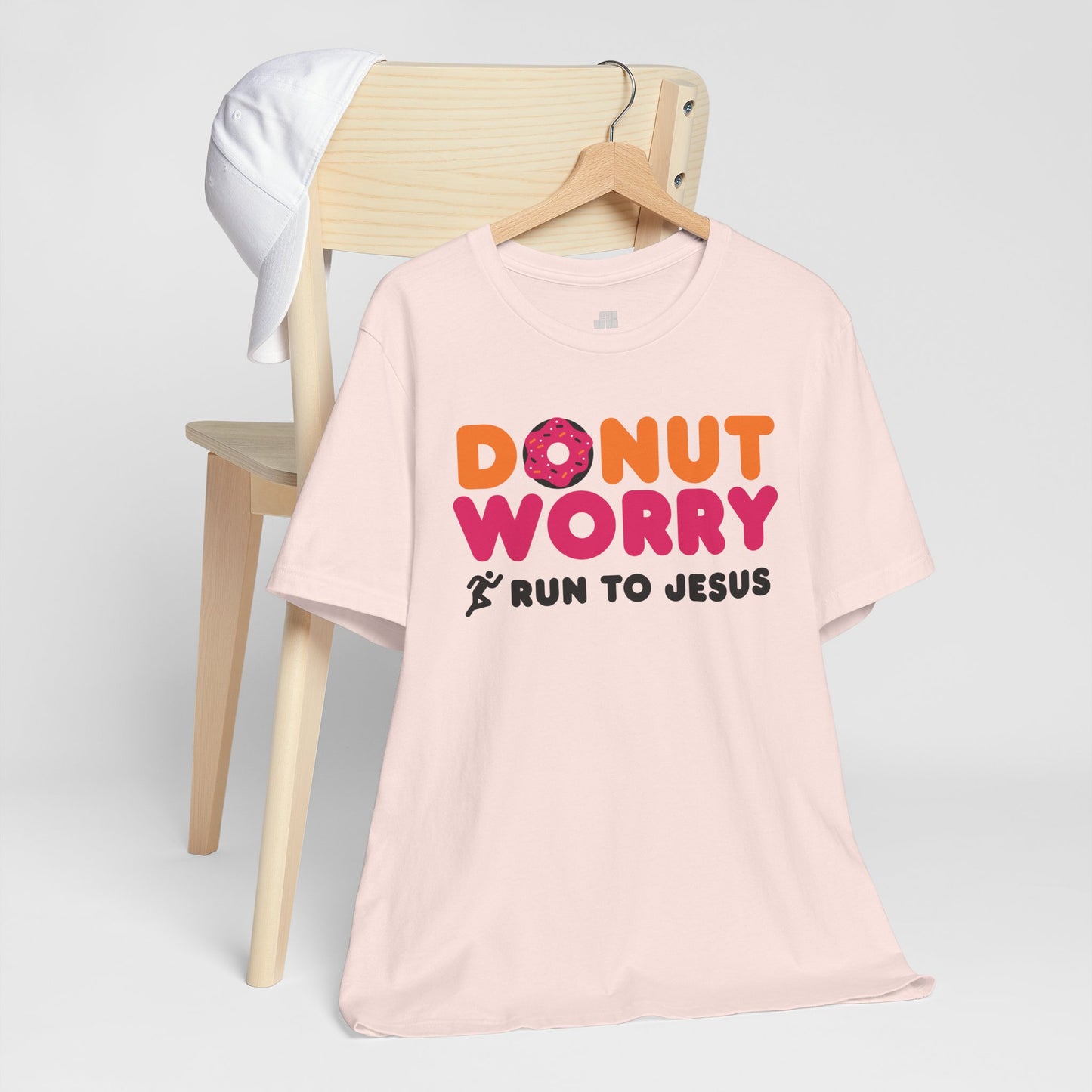 Donut Worry Run to Jesus Soft Cotton Tee