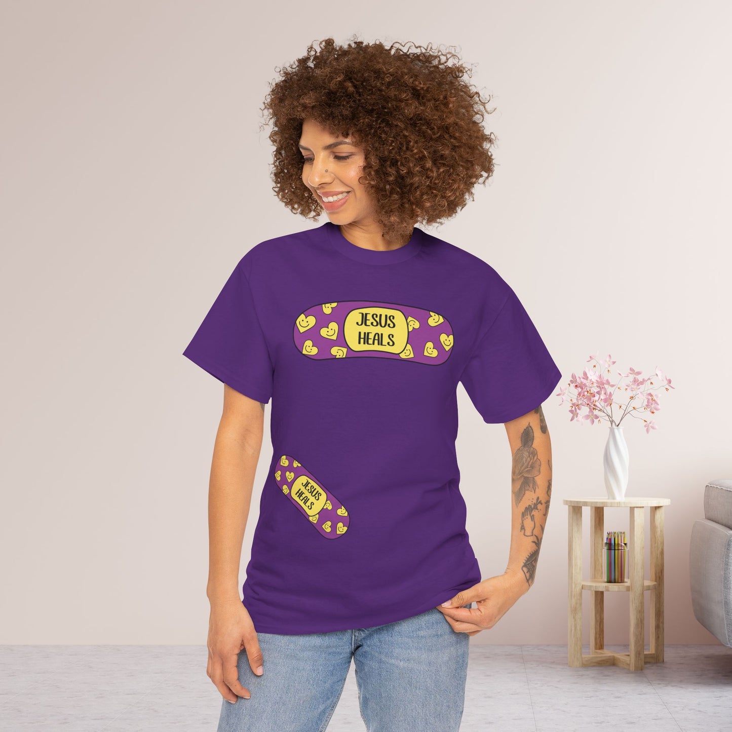 Jesus Heals Heavy Cotton Tee