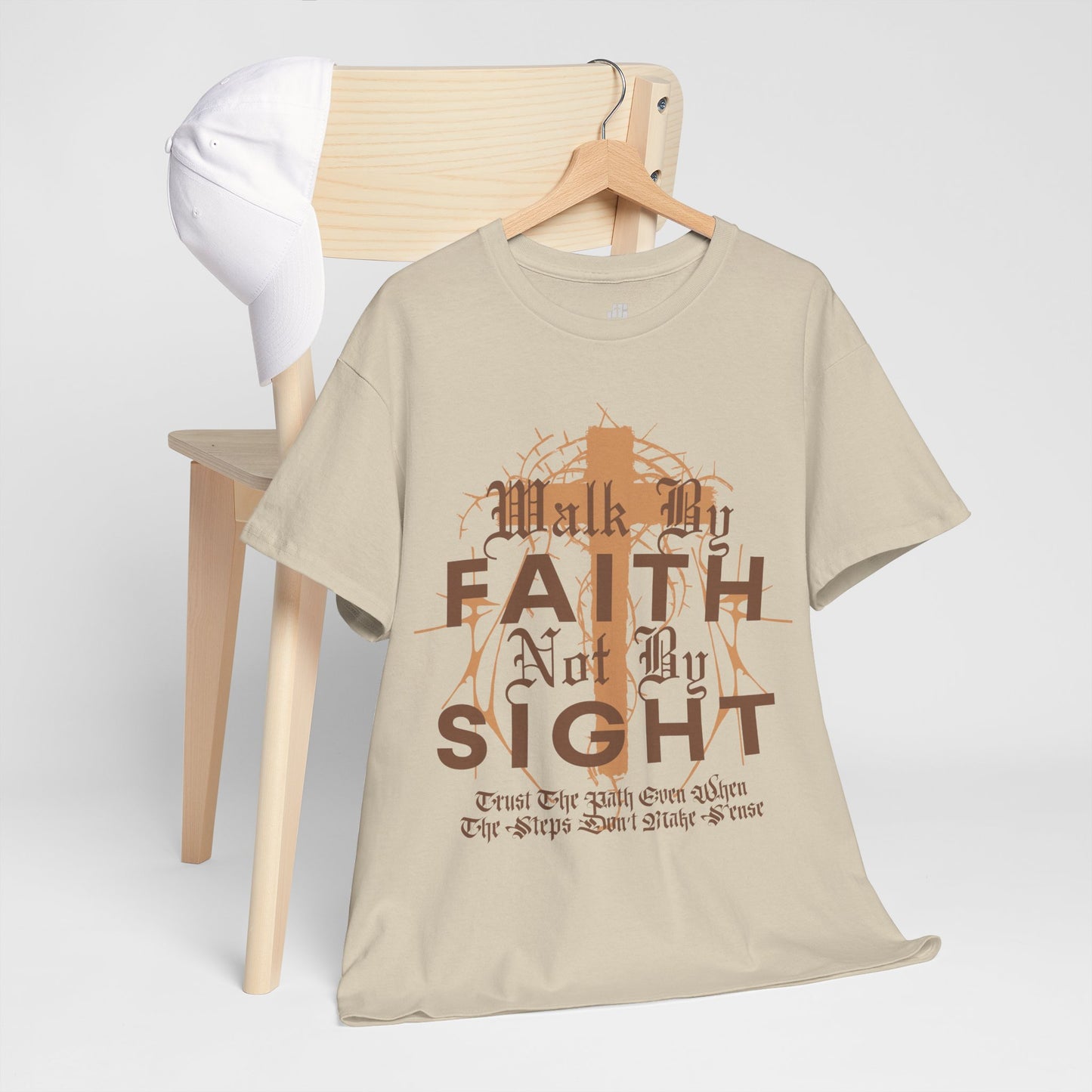Walk by Faith Not by Sight Heavy Cotton Tee