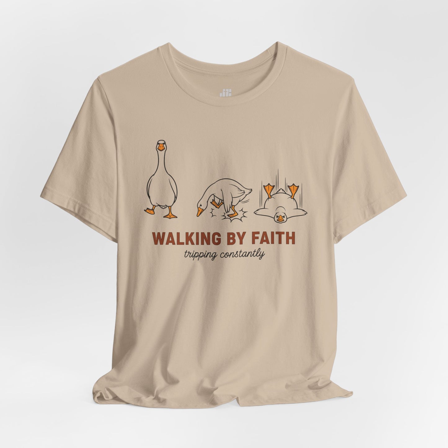 Walking By Faith Tripping Constantly Soft Cotton Tee