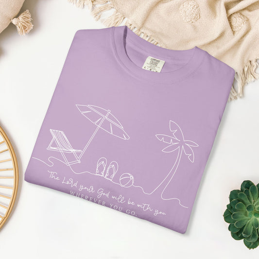 The Lord Your God Will Be With You Wherever You Go Comfort Colors Shirt