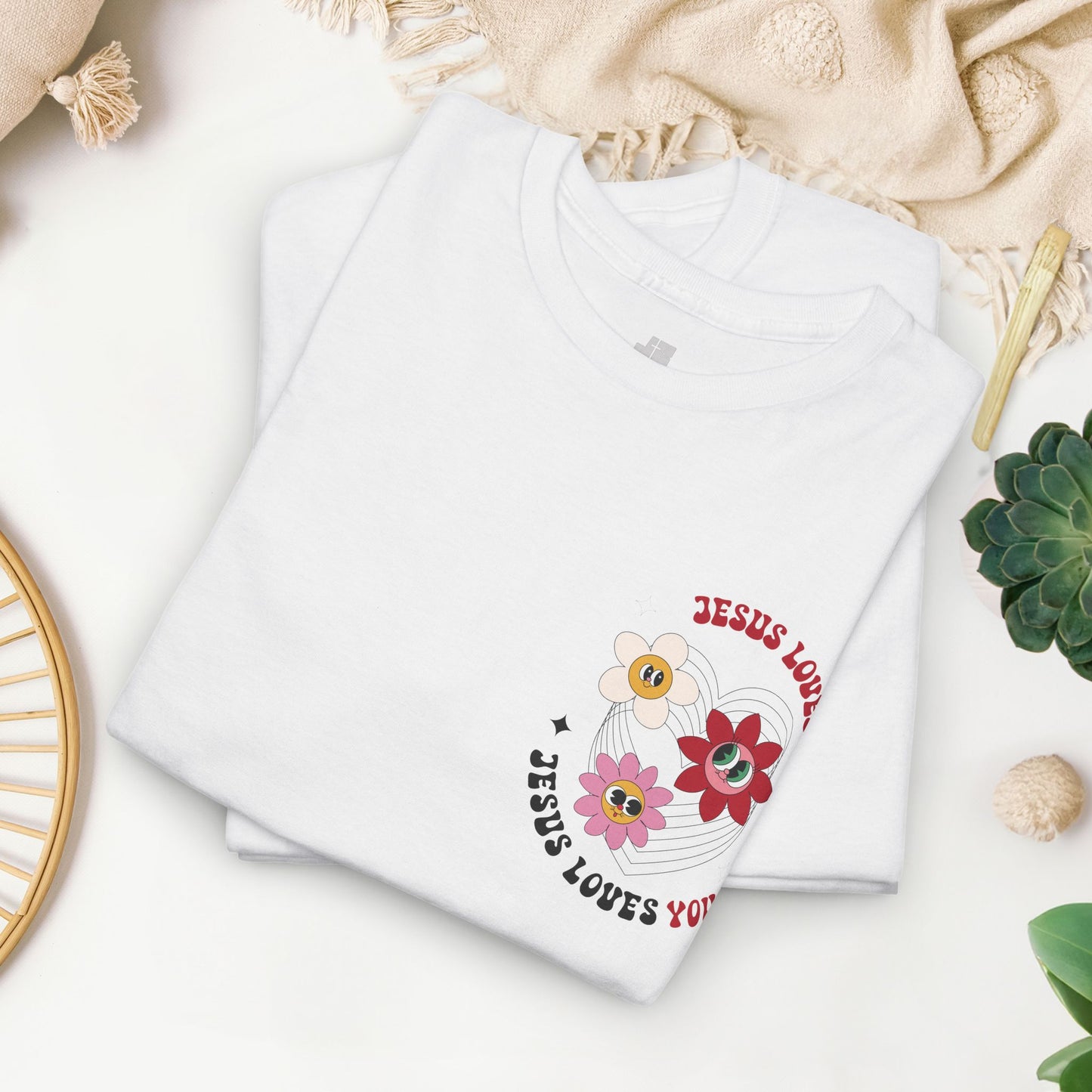 Jesus Loves You Heavy Cotton Tee