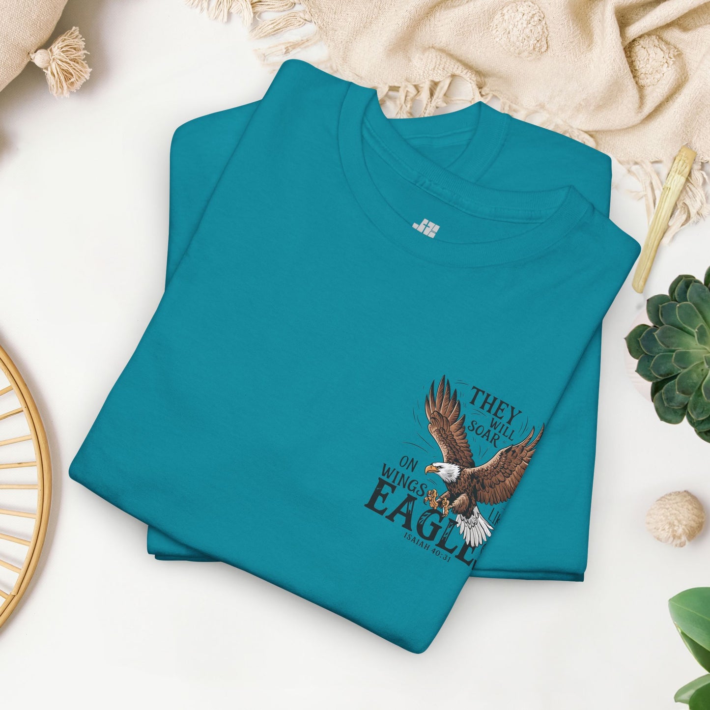 They Will Soar on Wings Like Eagles Heavy Cotton Tee