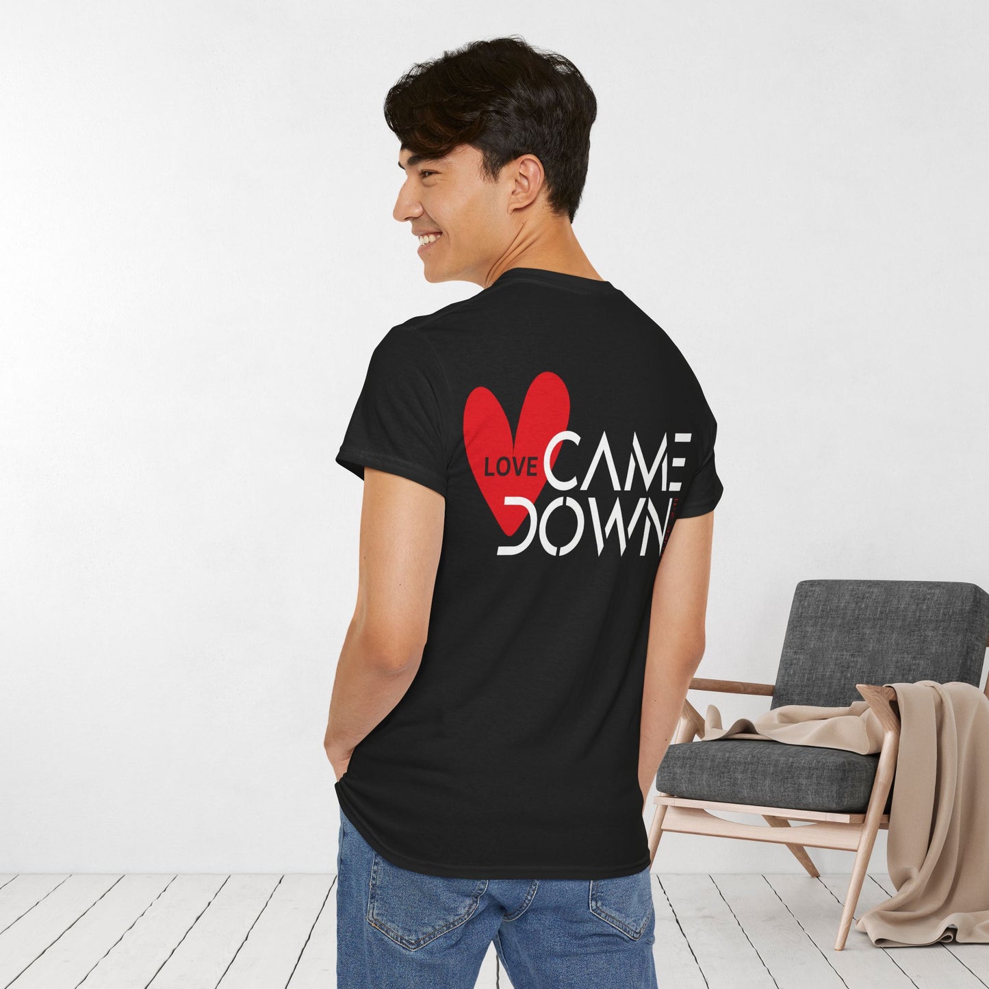 Love Came Down Heavy Cotton Tee - Luke 2:11