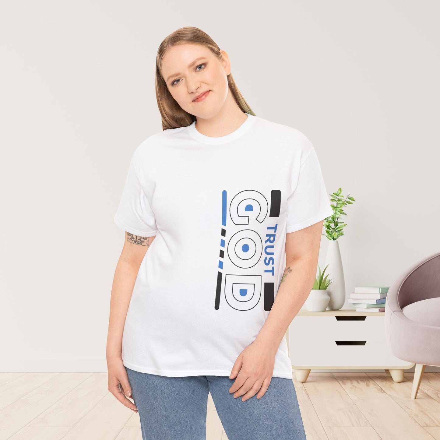 Keep Calm and Trust God Heavy Cotton Tee