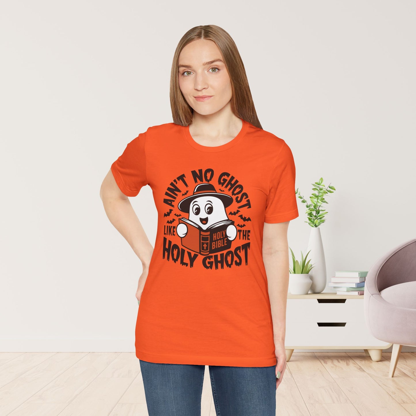 Ain't No Ghost Like The Holy Ghost Soft Cotton Tee - Christian Shirt