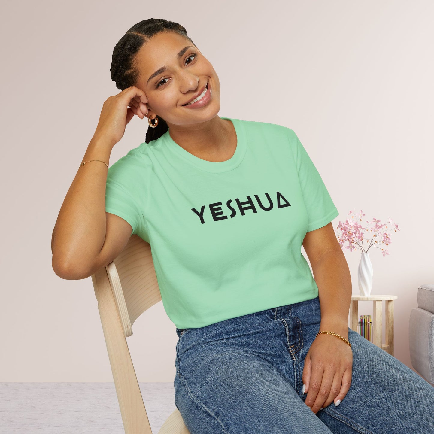 Unisex YESHUA Softstyle T-shirt - Minimalist Christian Shirt