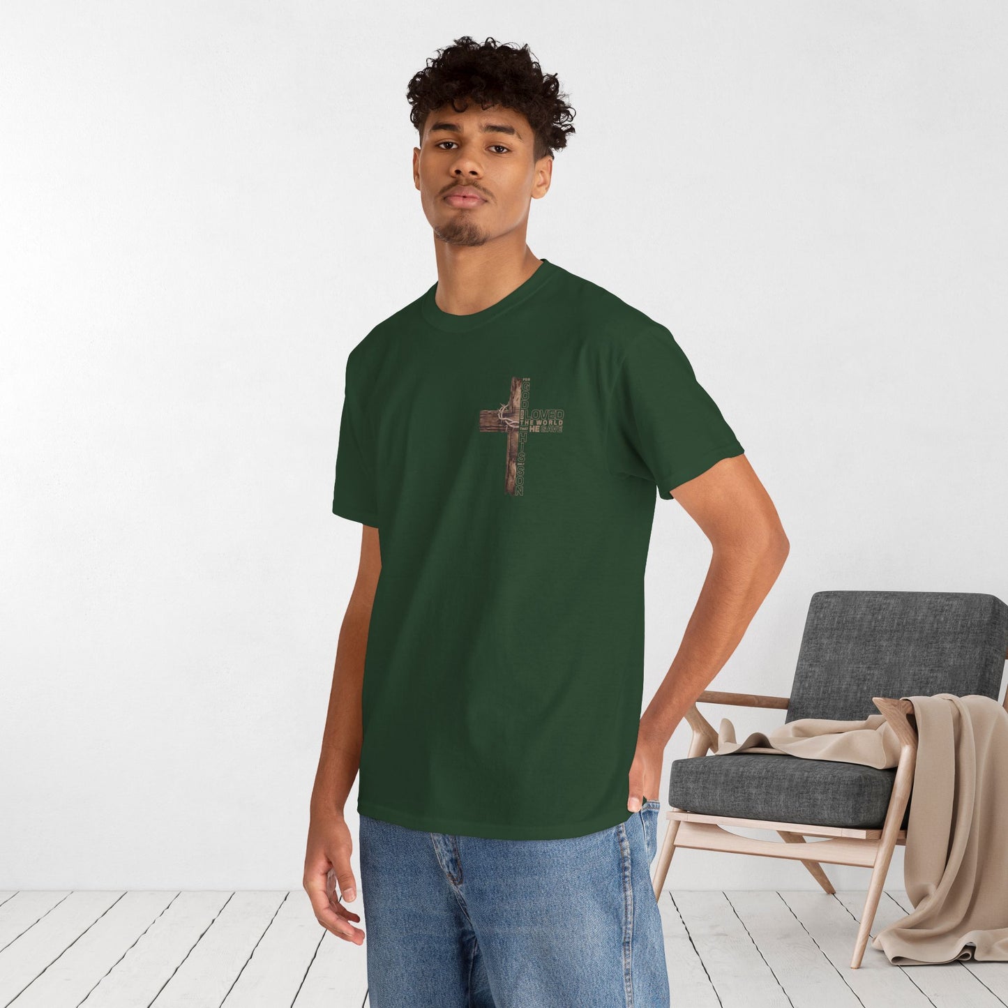 John 3:16 Heavy Cotton Tee