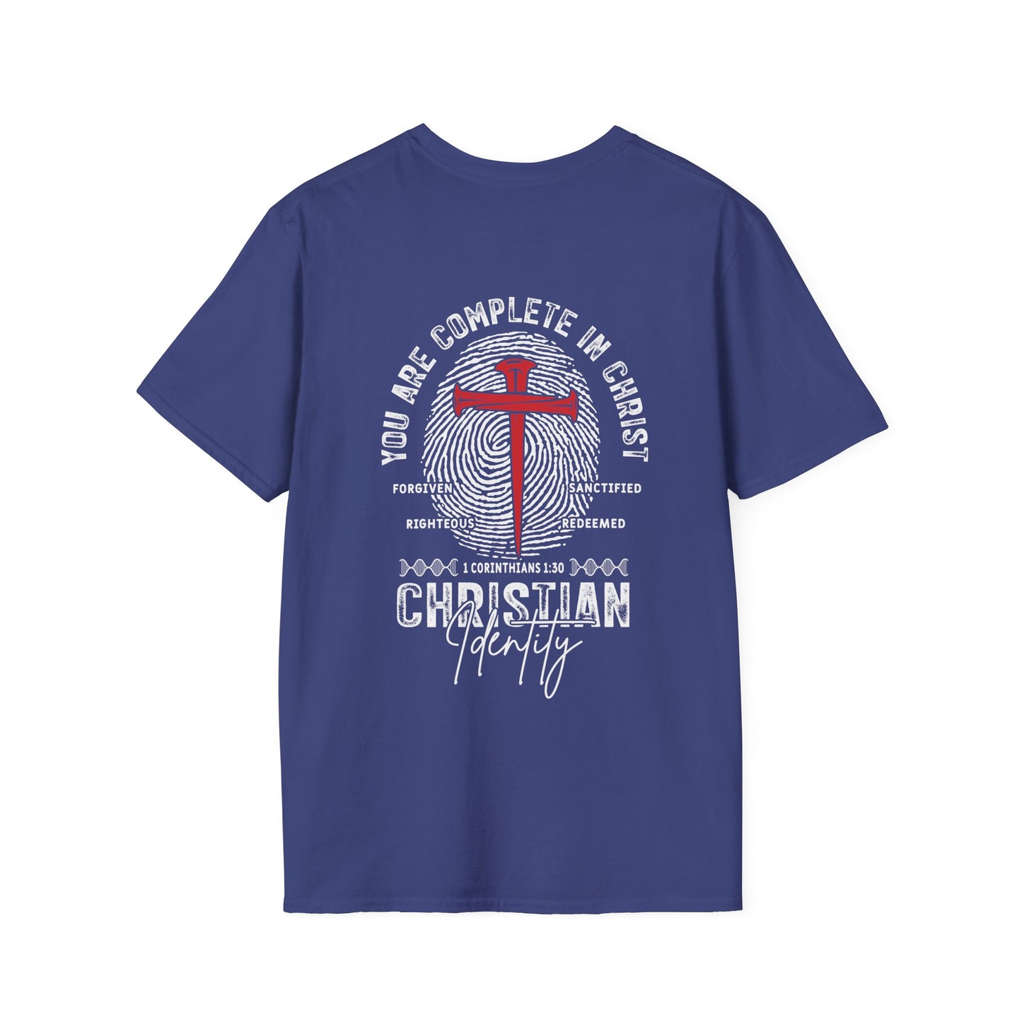 You Are Complete in Christ Softstyle T-shirt - 1 Corinthians 1:30