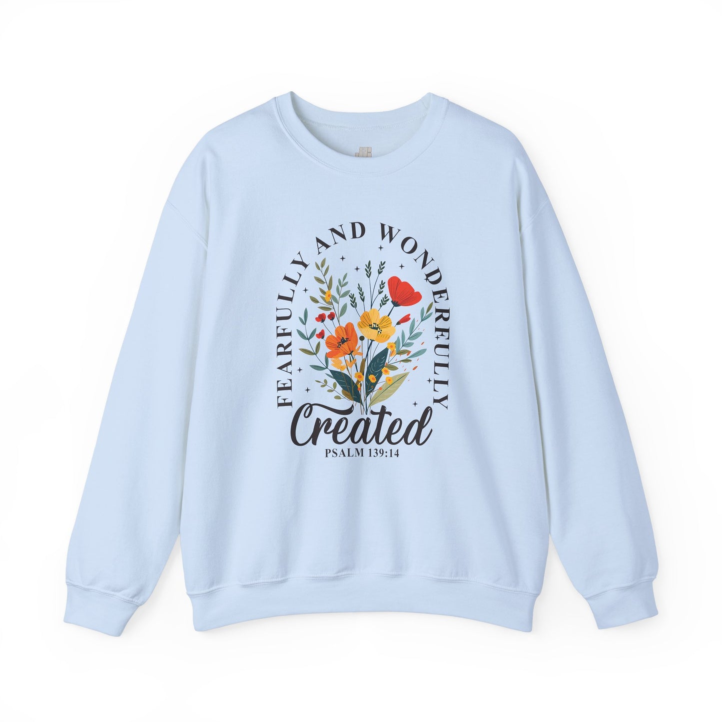 Fearfully and Wonderfully Created Psalm 139:14 Sweatshirt - Christian Mom Sweatshirt