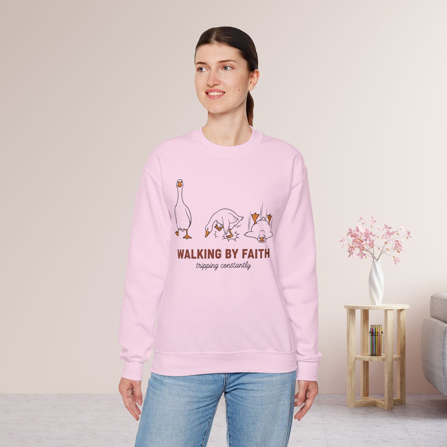 Walking By Faith Tripping Constantly Sweatshirt
