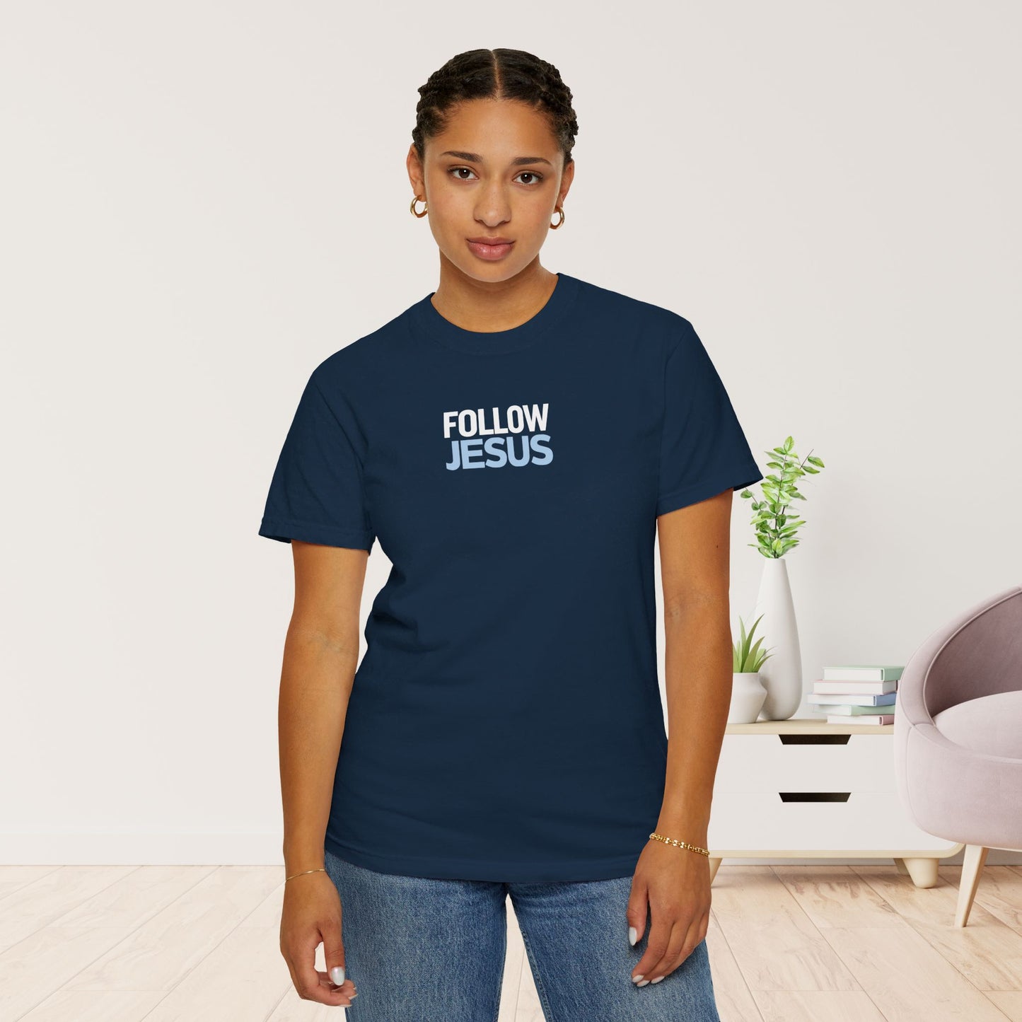 Jesus is the Light of the World Comfort Colors Shirt - John 8:12 Bible Verse Christian Shirt