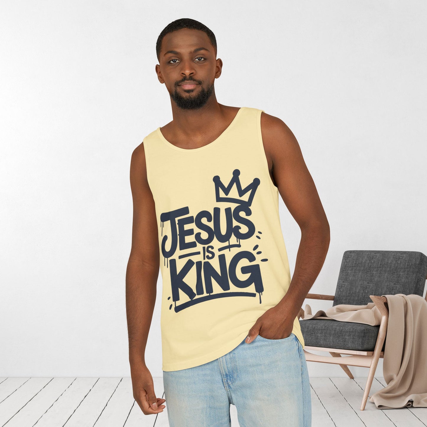 Jesus is King Comfort Colors Garment-Dyed Tank Top
