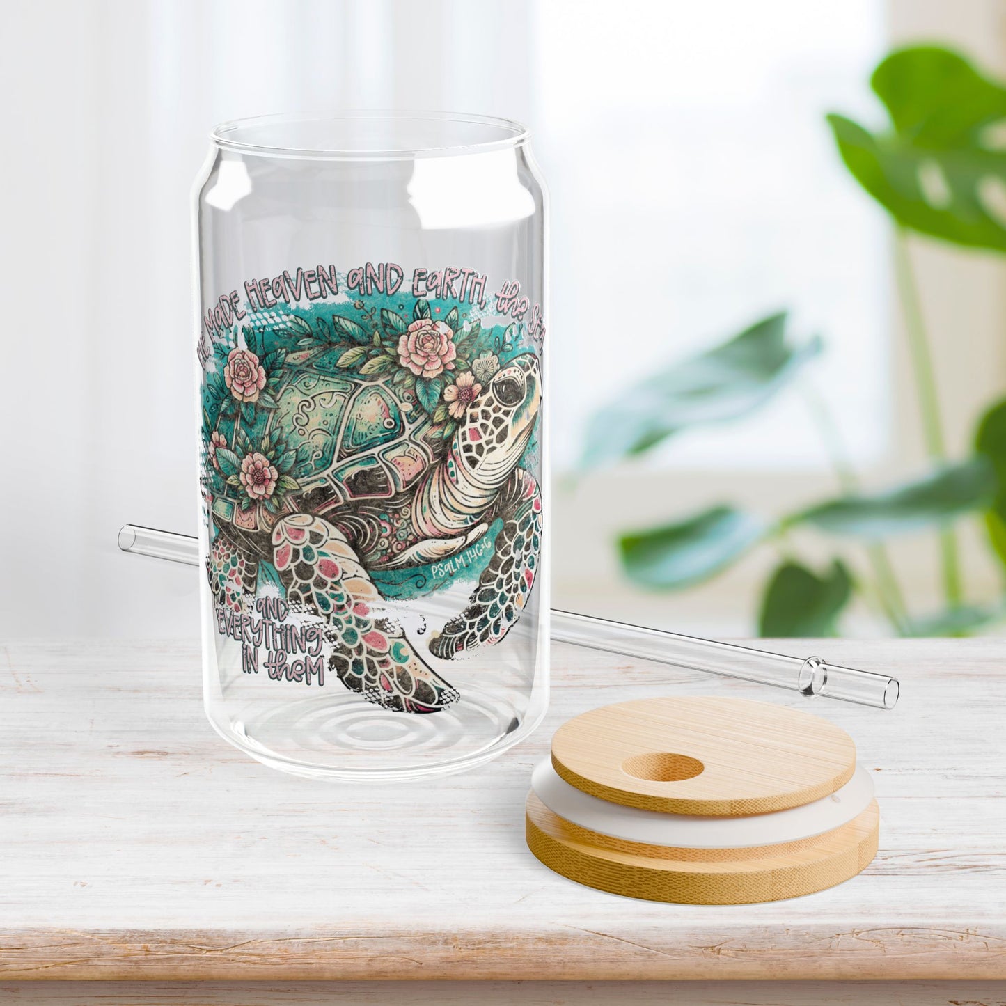 Maker of All Things Sipper Glass with Bamboo Lid & Straw - 16 oz