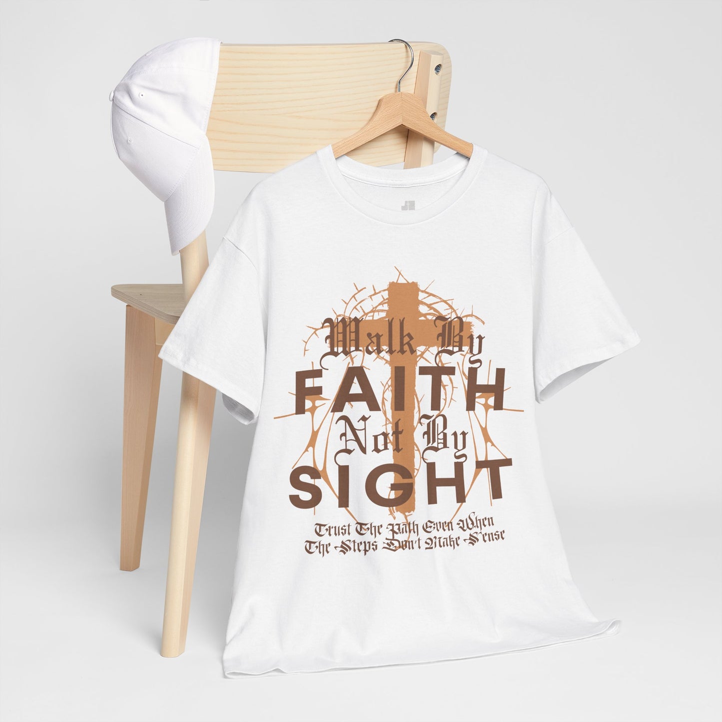 Walk by Faith Not by Sight Heavy Cotton Tee