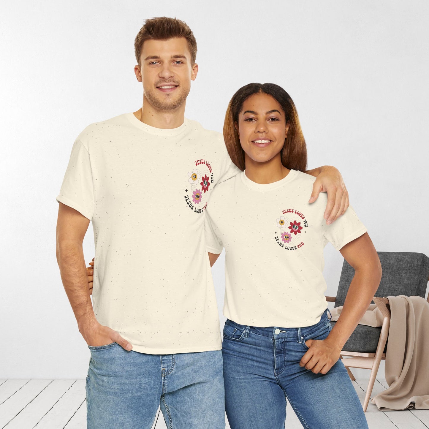 Jesus Loves You Heavy Cotton Tee
