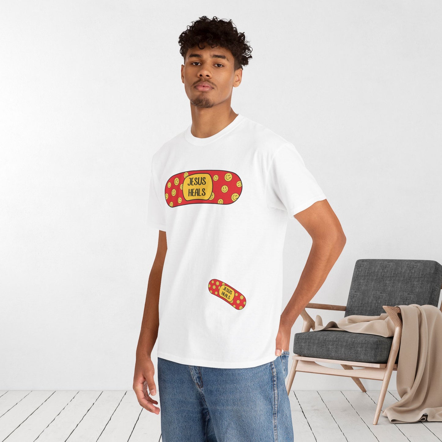 Jesus Heals Heavy Cotton Tee