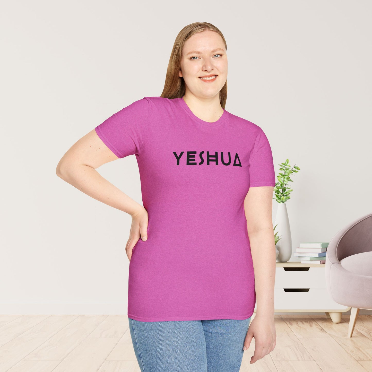 Unisex YESHUA Softstyle T-shirt - Minimalist Christian Shirt