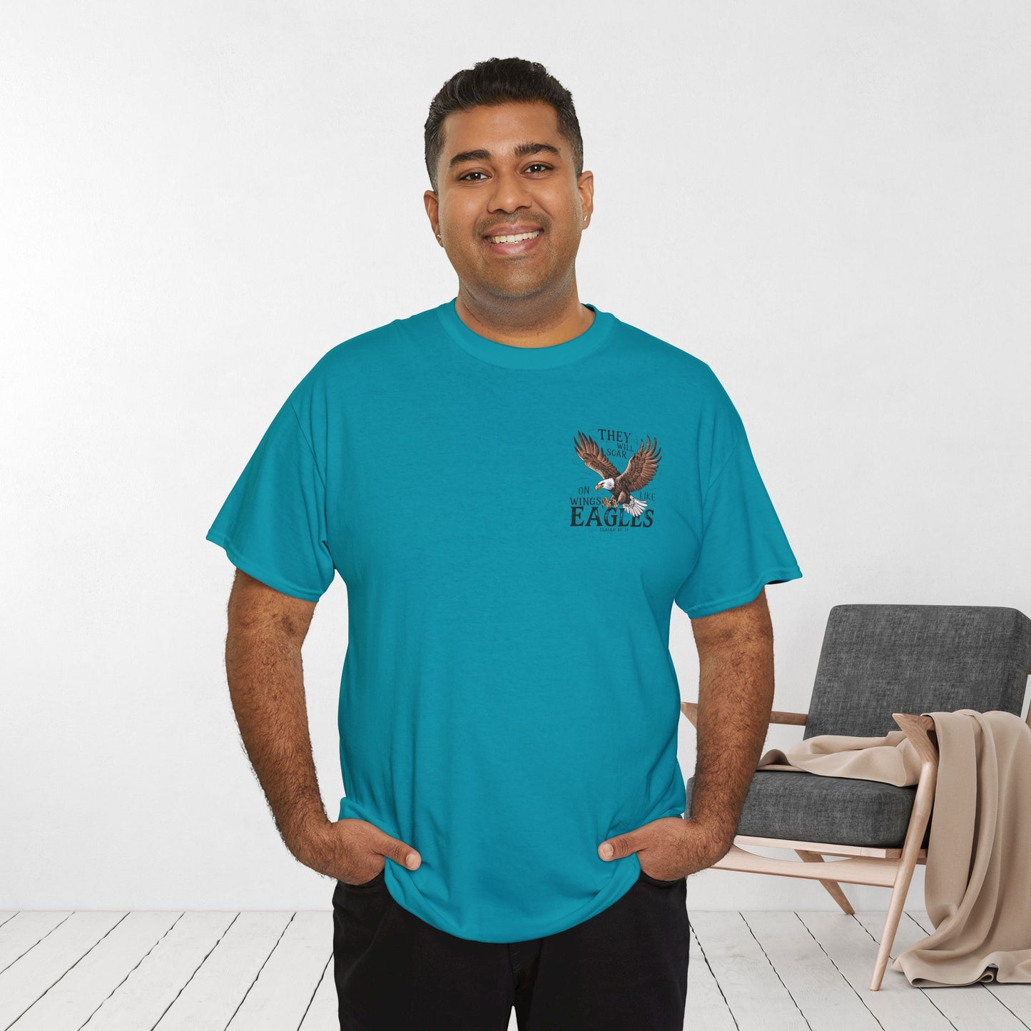 They Will Soar on Wings Like Eagles Heavy Cotton Tee