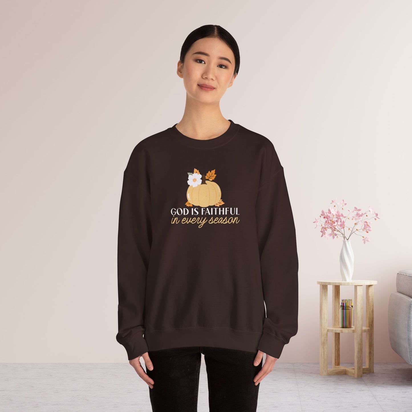 God is Faithful in Every Season Sweatshirt - Fall Crewneck