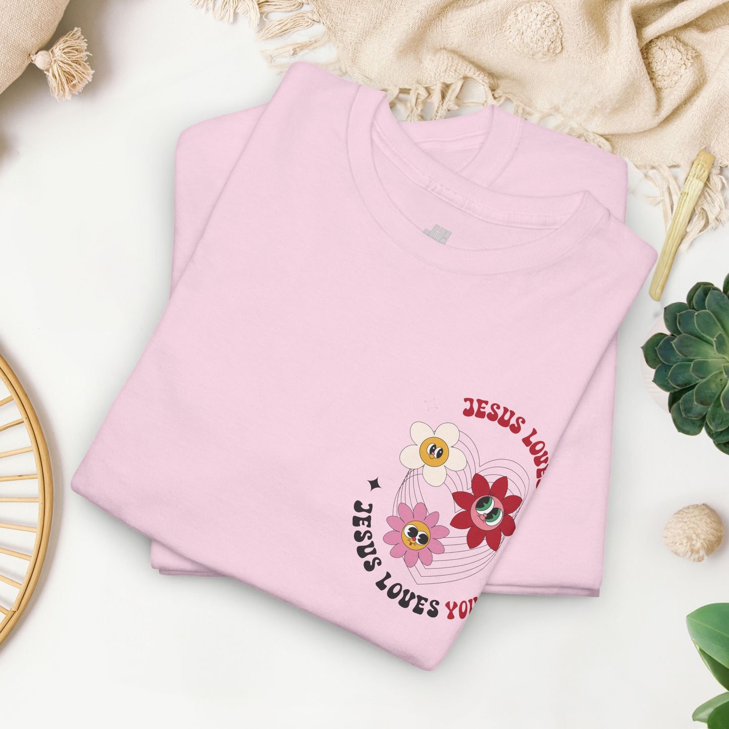 Jesus Loves You Heavy Cotton Tee