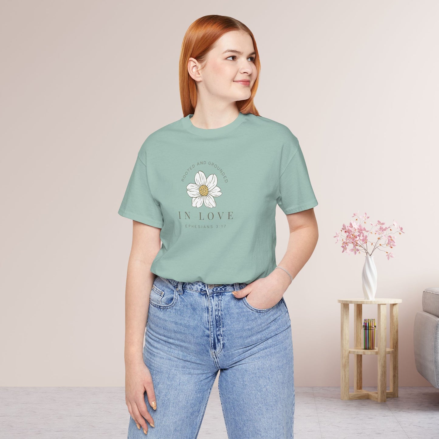 Rooted and Grounded in Love Soft Cotton Tee