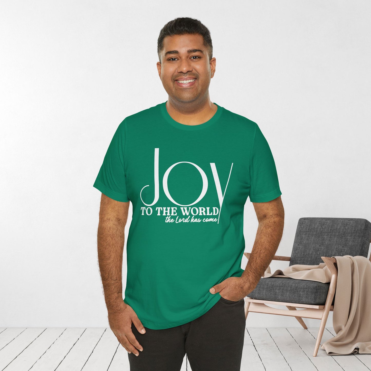 Joy to The World Soft Cotton Tee - Christian Christmas Shirt
