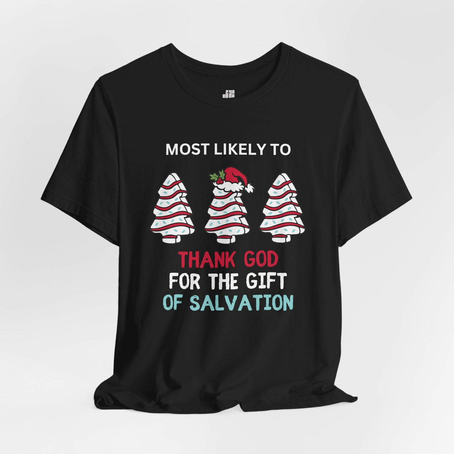 Most Likely to Thank God Soft Cotton Tee - Most Likely to Christian Christmas Shirt