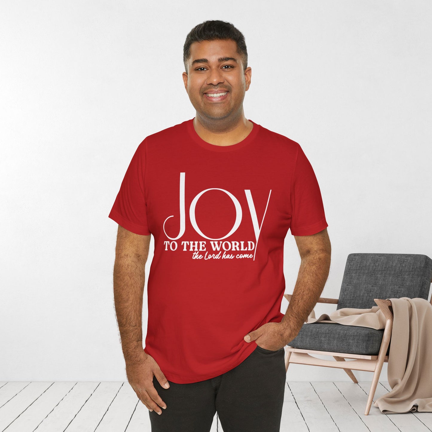 Joy to The World Soft Cotton Tee - Christian Christmas Shirt