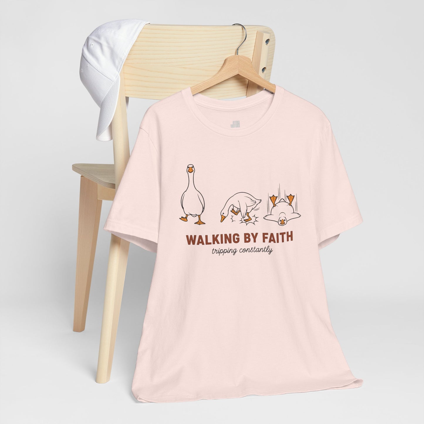 Walking By Faith Tripping Constantly Soft Cotton Tee