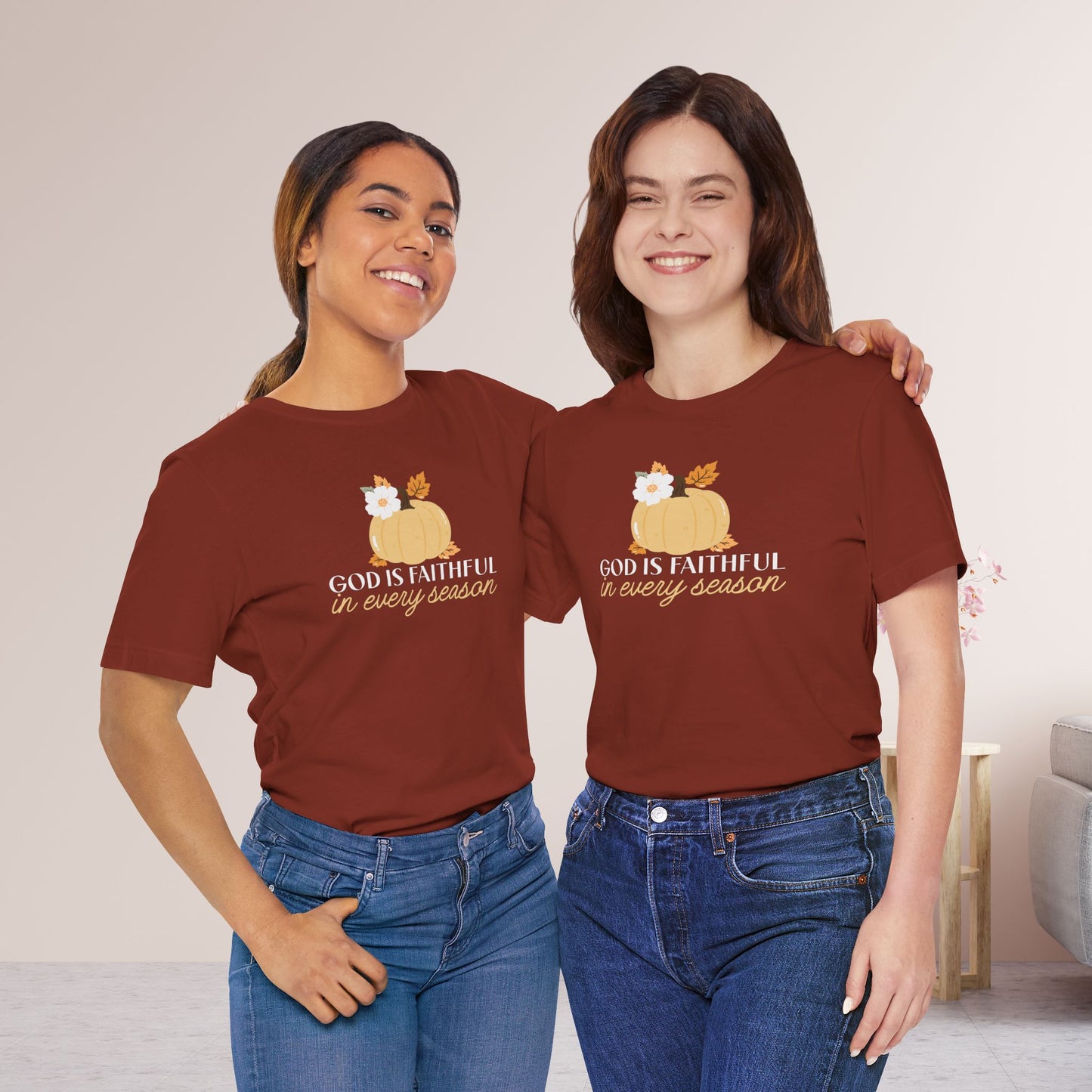 God is Faithful in Every Season Soft Cotton Tee