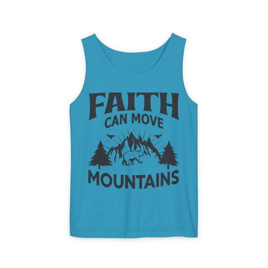Faith Can Move Mountains Comfort Colors Garment-Dyed Tank Top